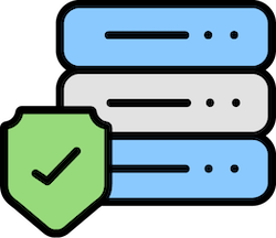 secure data stored on windows backup server for customer